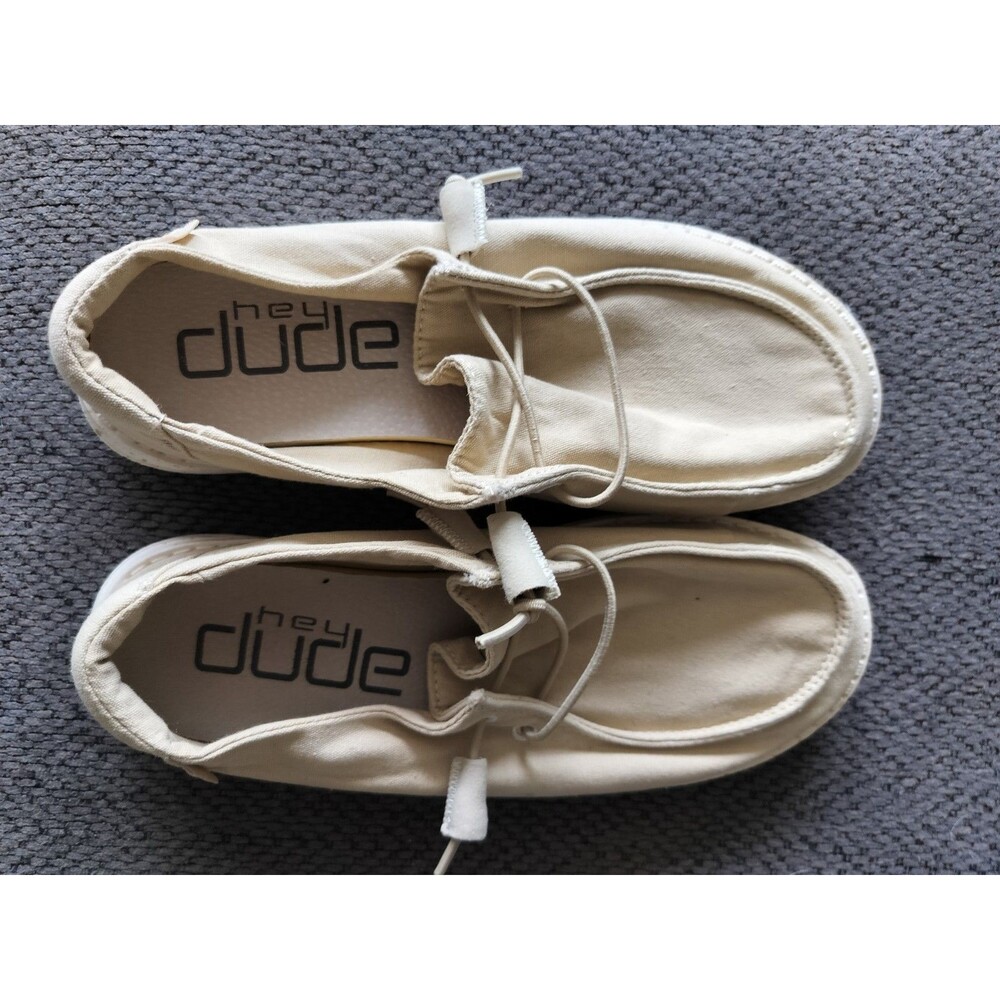 Hey Dude Wendy 121410500 Casual Shoes Women's Size 7 Beige Great Condition
